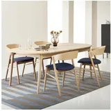 Hammel Furniture Esstisch Findahl by Hammel Miro Designtisch, 184x106 cm, aus massivem Eichenholz, mit Verlängerungsfunktion beige
