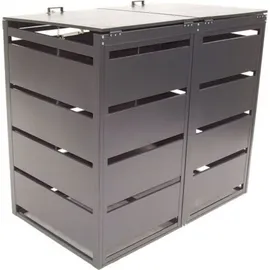 Apex Digital Mülltonnenbox 2er 240 L 57060 grau