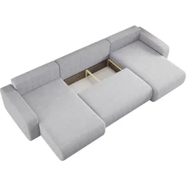 kaiser möbel Ecksofa Cord U-form 2-Sitzer Grau