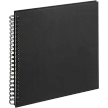 walther design Fotoalbum schwarz 30X30 cm Spiralalbum Cloth SA-510-B