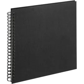 walther design Fotoalbum schwarz 30X30 cm Spiralalbum Cloth SA-510-B