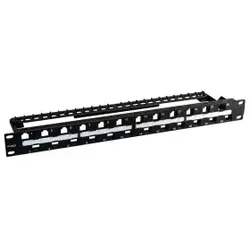 EFB IVF-24-SW-UTP INFRALAN® Verteilerfeld 19” 1HE, 24-Port versetzt, ANEXT optimiert, schwarz IVF24SWUTP