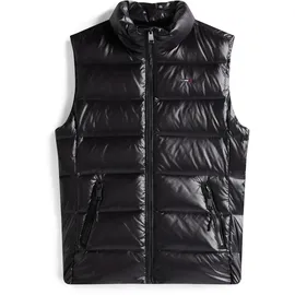Tommy Hilfiger Tommy Jeans Damen Weste Slim Zip Print Down mit Stehkragen, Schwarz (Black), XS - XS