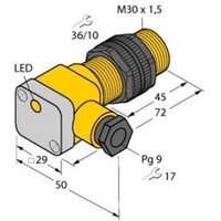 Turck Sensor nicht bündig NAMUR NI15-P30SK-Y1X