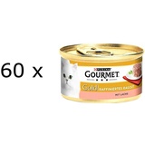 (€ 8,81 /kg) Gourmet Gold Raffiniertes Ragout Lachs in Soße Nassfutter 60x 85 g