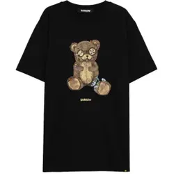 Barrow Unisex. S5BWUATH154 Bär T-shirt schwarz (M), Lässig, Baumwolle, Kurzarm