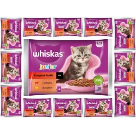 Whiskas Junior Nassfutter Klassische Auswahl mit Rind und Huhn 52 x 85 g
