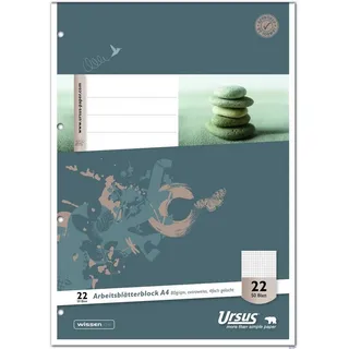 Ursus Arbeitsblock, A4, 50 Blatt, 80g/m2, kariert