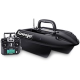 BearCreeks Scavenger Bait Boat mit optionalem GPS-Autopiloten und Sonar-Fischfinder - Schwarz - Kein GPS-Autopilot
