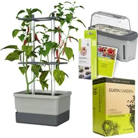 Gusta Garden Chili-Starter-Set 5-teilig hellgrau