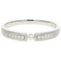 JuwelmaLux Verlobungsring JuwelmaLux Ring 585 Weißgold mit Brillant JL10-07-0523 (kein Set, 1-tlg) silberfarben 56