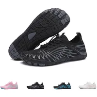 GemChve Barfußschuhe Damen Wasserschuhe Herren Barfuss Schuhe Walkingschuhe Schnell Trocknen Aquaschuhe Atmungsaktives rutschfest Weich Leicht Fitnessschuhe Black 40EU - 40 EU