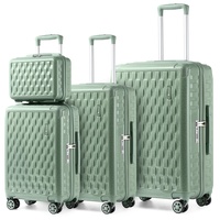 Sea choice Kofferset Handgepäck Hartschalenkoffer Eckenschutz 4 Stück Gepäck Set mit Kosmetikkoffer PC+ABS TSA-Schloss Reisekoffer M-L-XL (55cm/65cm/75cm)