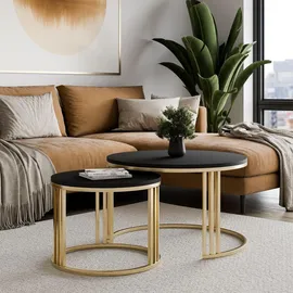 lookway LORI Gold/Schwarz Metall 70 x 49 x 70 cm