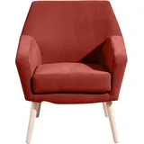 Max Winzer Sessel Alegro Veloursstoff Terracotta