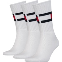 Tommy Hilfiger Tommy Hilfiger, Herren Socken, 3er Pack - Men's Sock 3 Ecom, Weiß, 35-38