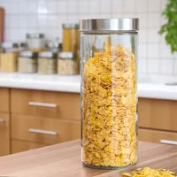 GAUMENKICK Vorratsdose XL - Vorratsglas mit Edelstahldeckel - 2,2