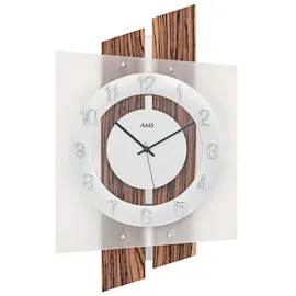 AMS 5531 Funkwanduhr Holzgehäuse, Massivholz