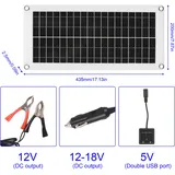 20-w-12-v-polykristallin-solarpanel-set Mit Hocheffizientem Solarmodul Und 300-w-pwm-laderegler Für Wohnmobile, Camper, Wohnwagen Und Fahrzeuge