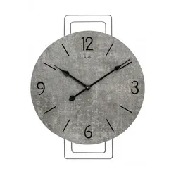 AMS -Wanduhr Grau Dekor Quarz 46cm- 9688