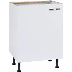 Unterschrank KOCHSTATION "KS-Cara", weiß (weiß, weiß), B:60cm H:87cm T:58,4cm, Schränke, Breite 60 cm