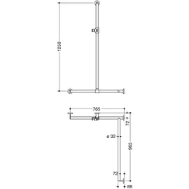 Hewi System 900 Duschhandlauf Anthrazitgrau,
