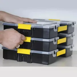 Stanley Sortimentskasten Kunststoff 37,5x6,7x29,2 cm schwarz/transparent/gelb unbestückt
