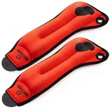 NEOLYMP Gewichtsmanschette Wrist Weights - Trainingsintensität mit Handgelenk Gewichte, (2er-Set, Handgewichte - 2er Set - Auswahl zwischen 0,5kg - 1,5kg - Fitness), Weiches Neopren - Rutschfest - verstellbaren Riemen maximaler Komfort rot