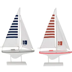 Deko Segelboot aus Holz - Segelyacht Boot Dekofigur Maritim Deko Modellboot 54 cm
