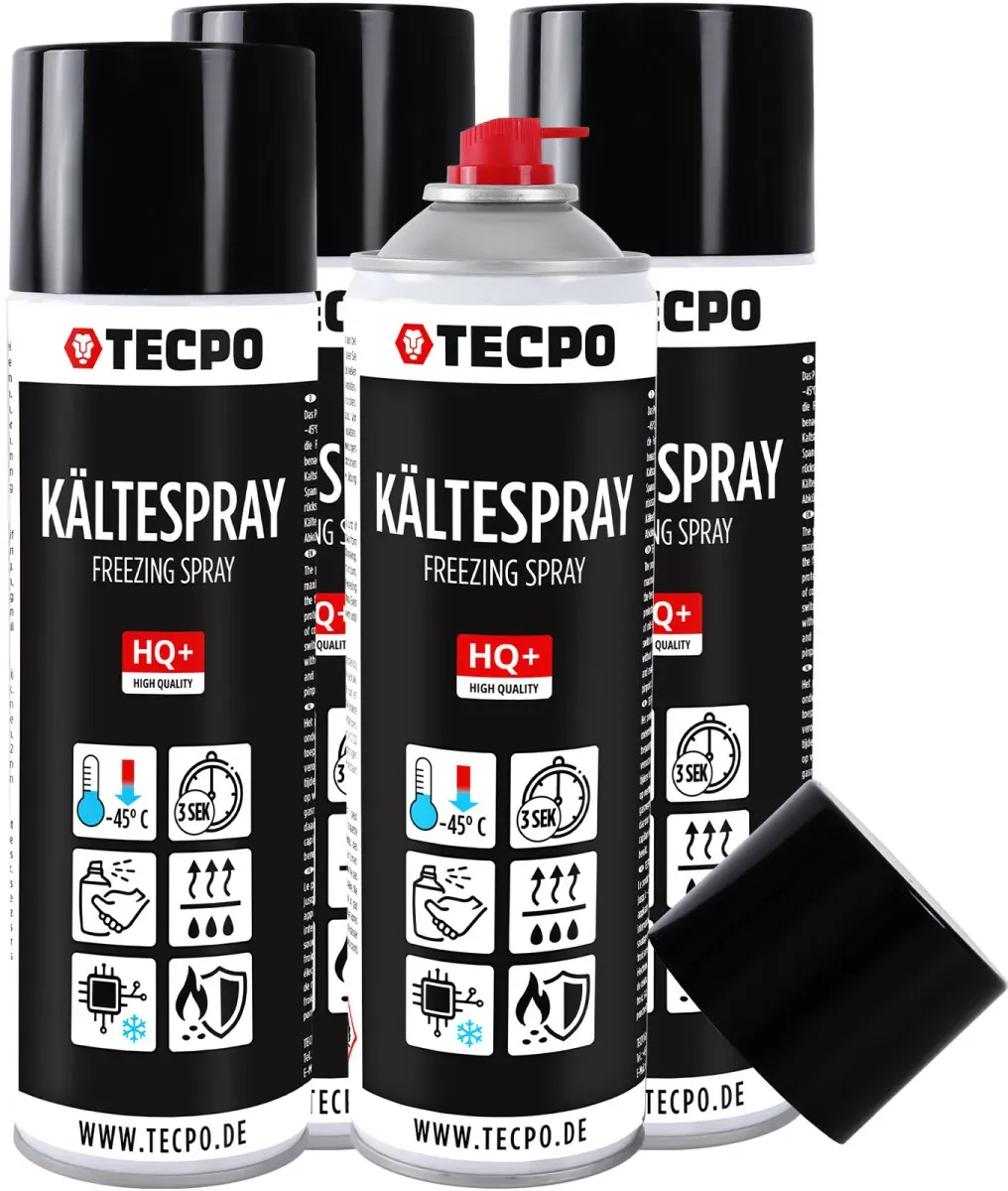 4x TECPO Kältespray Kühlspray, 500 ml
