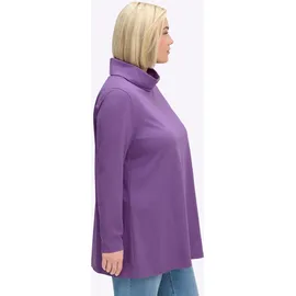 sheego Langarm-Shirt in lila-meliert | Gr.: 52/54