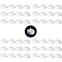 Novaliv, LED Kerzen, 48x Teelichter mit Timer - Warmweiss LED Teelicht mit Flamme flackernd 3D - 5,8cm Durchmesser für