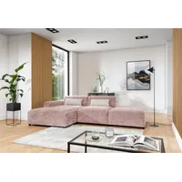 Fun Möbel Ecksofa Designersofa ROMY in Stoff Enjoy Me Rosa Ottomane Links