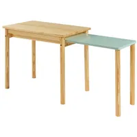 [en.casa] Kindertisch Skellefteå 60x38x52 cm Natur/Mintgrün