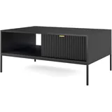 Furniture24 Couchtisch Nova L104 Sofatisch mit Schublade Schwarz