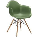 Vitra Stuhl Eames Plastic Armchair RE 83x63x59 cm forest grün, Gestell:  eichefarbig, Designer Charles & Ray Eames