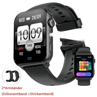 Smartwatch Damen Herren mit Bluetooth Anrufe, Fitness Tracker mit Herzfrequenz