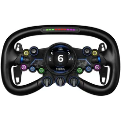 MOZA Vision GS Simracing Lenkrad Lenkrad für Racing-Simulatoren, Quad-Core-Prozessor, anpassbarer runder Touchscreen, aus Aluminium gefertigt