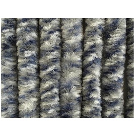 Arisol Flauschvorhang, 56x205cm, weiß/grau/blau meliert