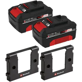 Einhell Power X Change Plus 18V 2 x 4,0 Ah + 2 x Wandhalterung