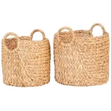 House Nordic Aufbewahrungskorb 2er Set Passo 30 x 30 x 20 cm braun