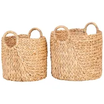 House Nordic Aufbewahrungskorb 2er Set Passo 30 x 30 x 20 cm braun