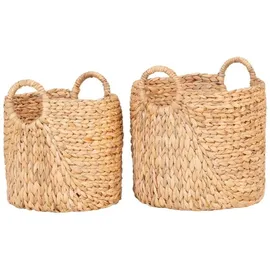 House Nordic Aufbewahrungskorb 2er Set Passo 30 x 30 x 20 cm braun