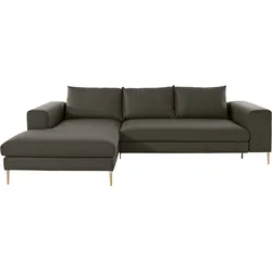 Polsterecke OTTO PRODUCTS "Finnja, L-Form", grün, B:277cm H:83cm T:170cm, Struktur fein: aus recycleten PET-Flaschen (100% PES), Sofas, XXL-Ecksofa