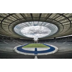 Fototapete PAPERMOON "Photo-Art MASSIMO CUOMO, OLYMPIASTADION, BERLIN", bunt, B:3,00m L:2,23m, Vlies, Tapeten