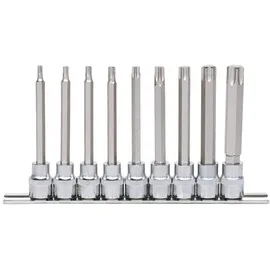 KS Tools 3/8" CHROMEplus Bit-Stecknuss-Satz Torx, lang, 9-tlg. T20-T60
