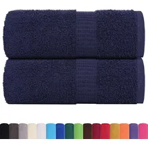 vidaXL Waschhandtücher 2 Stk. Marineblau 30x30 cm 100% Baumwolle