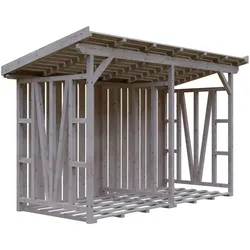 Skan Holz Holzunterstand Max 2 naturbelassen