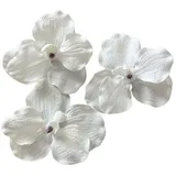 2474U Kunstblüte Orchidee weiß 10 cm 3er-Set, naturgetreue Seidenblüte