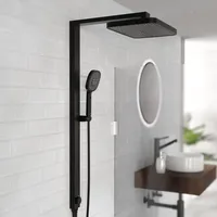 Schütte LA PALMA Überkopfbrause-Set, schwarz matt